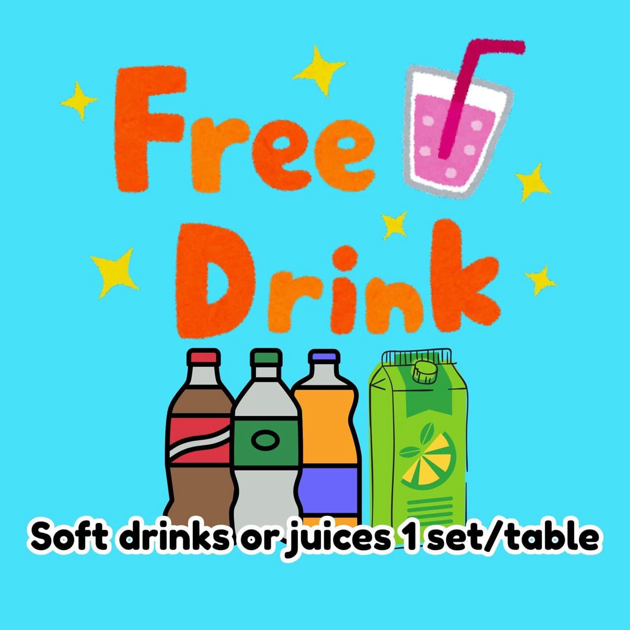Soft Drinks or Juices