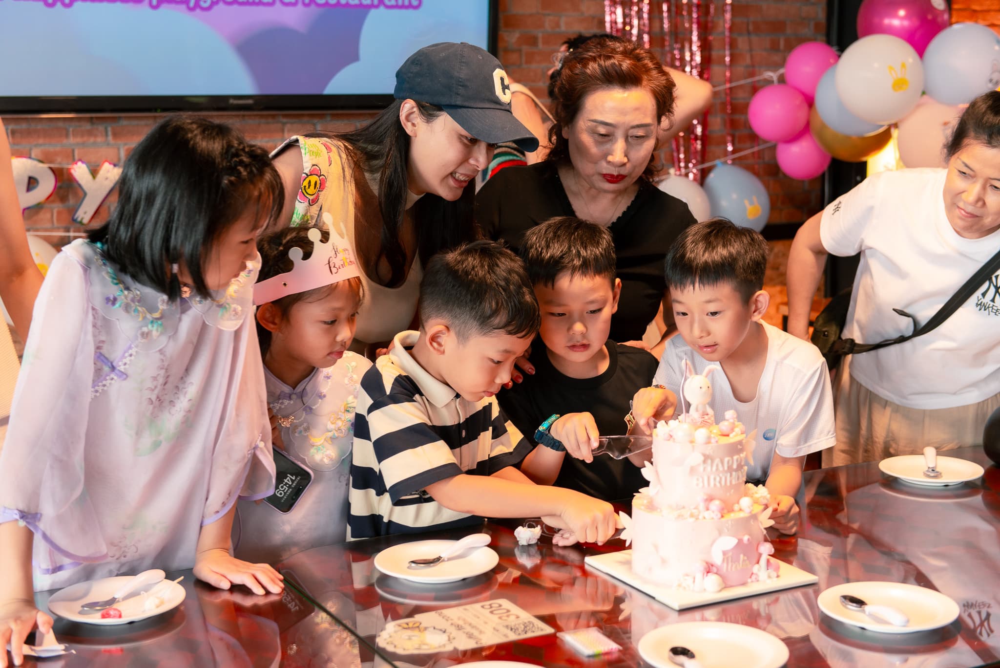 Birthday cake cutting